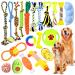 Jotol dog toy set 20PCs interactive toy set 100% natural cotton dogs for dogs dental care interactive pet rope toys for small medium -sized dogs