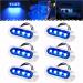 PSEQT 3.8'' Waterproof Boat Marine LED Lights Courtesy Interior Deck Light Navigation Transom Stern Cabin Lighting for Pontoon Fishing Boat Kayak Sailboat Bass Boat Vessel 12V 24V (Blue 6Pcs) 6PCS Blue