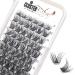 Veleasha Lash Clusters 72pcs DIY Lash Extension at Home D Curl Individual Lashes Volume Lash Extensions False Eyelashes Mix Length 8/10/12/14/16mm Soft Cotton Band Lashes Natural Look (B10-D 8-16MM) D Curl 8-16MM B10