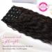 REECHO Clip in Hair Extensions 5PCS Black Brown 24 Thick Long Loose Waves - HE002 Invisible Lace Weft Natural Soft Hairpieces for Women - Buy Online on SooperMarket.com