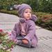 KAKU NANU Toddler Winter Hat with Double Pom Pom | Fleece Lined Beanie for Baby Boys & Girls 6-12 Months | Dark Purple - Buy Online on SooperMarket.com
