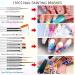 Saviland 36 Colors Gel Paint Nail Art Kit - French Ombre Spring Color Gel Polish Set with 15 Painting Brushes for DIY Nail Design & Salon Manicure - Buy Online on SooperMarket.com