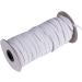 70-Yards Length 1/4 Width White Braided Elastic Cord/Elastic