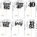 Rsstarxi 48 Pack Black Vintage 1982 Cupcake Toppers - Happy 40th Number 40 Cupcake Picks for 40th Birthday and Anniversary Party Decorations - Buy Online on SooperMarket.com