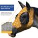 Harrison Howard Super Comfort Stretchy Fly Mask - Large Eye Space UV Protection Ethnic Style Yellow - Perfect for Horses - Buy Online on SooperMarket.com