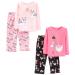 Simple Joys by Carter's Girl's Pajama Set 3 Years Black Ballerina/Light Pink/Pink Cow/Swans