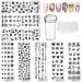 SPOKKI 10 Piece Set Nail Art Plates Stamping Stamp Nail Template Stencil Nail Stamp and Nail Scraper Kit for Nails Manicure