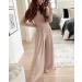BTFBM Women's Ribbed Knit Lounge Set - Long Sleeve Crop Top & Wide Leg Pant in Solid Apricot | Size Large - Buy Online on SooperMarket.com