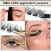 Eyelash Applicator - Rust-Free Eyelash Tweezers for Easy Application | Golden Eyelash Pliers with Brush - 1 PC for Artificial Eyelashes - Buy Online on SooperMarket.com