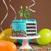 10th Birthday Number Candles - Happy Birthday Cake Topper Decoration in Green - Buy Online on SooperMarket.com
