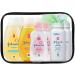 Johnson's Baby Bath Essentials Travel Kit - 9 Piece TSA Approved Toiletries Set with Shampoo  Body Wash  Baby Powder  and Oil - Bonus Loofah Included - Buy Online on SooperMarket.com