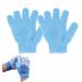 Exfoliating Glove Reusable Blue Exfoliating Mitt Body Exfoliator Scrubber for Bath Shower Dead Skin Cell Remover Bathing Accessories (2pc)