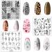 JEEWHEET 12pcs Nail Stamping Templates Plate Set for Nail Art - Summer Rose, Flower, Animal, Mandala, Mermaid, Christmas Designs - Includes Scraper, Silicone Stamper, Storage Bag - Stamping Plates - Buy Online on SooperMarket.com