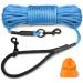 Joytale reflective drag line for dogs 15m dog leash with padded handle and 2 carabin hooks nylon long rope Training line for puppies small dogs blue 15 m (1 Pack) blue