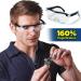 Magnifying Glasses with LED Light Big Zoom Vision Reading Glasses Eyewear Rechargeable 160% Magnification Eyeglasses Hands Free for Reading Hobbies and Close Work Black - Buy Online on SooperMarket.com