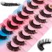 False Eyelashes Mink Lashes 8 Pairs Dramatic D-Curly Natural Fluffy Fake Lashes (025)