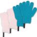 Exfoliating Glove - Body Scrubber for Spa  Exfoliating Mitt  Exfoliating Body Scrub Gloves  Exfoliating Gloves with Hanging Loop  Exfoliator Bath Scrub for Men and Women (Emerald Green+Pale Pink)