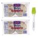 Duffy's Crumpets, 12.5 oz (Pack of 2) Bundle with a PrimeTime Direct Silicone Basting Brush in a PTD Sealed Bag