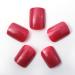 Buy Novo Ovo Short Corner Oval Press-On Nails - Angular Rose Red Monochrome | Long-Lasting Artificial Fingernails with Glue - International Shipping Available - Buy Online on SooperMarket.com
