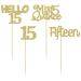 Gold Glitter 15th Birthday Cupcake Toppers - 24Pcs Quincea era Cake Decorations - Buy Online on SooperMarket.com