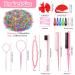 Buy 3028-Part Elastic Hair Strap Set - 3000 Mini Colorful Hair Ties with Organizer Box for Girls | Soft Rubber Hair Accessories - Buy Online on SooperMarket.com