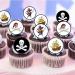 PRECUT Pirate Edible Cupcake Toppers - Pirates Theme Premium Thickness SWEETENED VANILLA - wafer card disc cake decorations (24) - Buy Online on SooperMarket.com