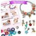 Charm Bracelet Making Kit - 150 Pcs Jewelry Supplies with European Beads, Charms, Snake Chains - Unicorn Gifts Set for Teen Girls and Kids 5-12 - Buy Online on SooperMarket.com