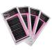 WeiMB single eyelashes for eyelash extensions 1: 1 glossy silk eyelash individual black volume eyelashes for eyelash extensions 4 PCs D-curl thickness 0.07mm length (11mm-11mm-12mm-12mm) 11-11-12-12mm (4 PCs))