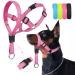 Weesiber dogs against pulling adjustable muzzle leash padded halter for dogs to prevent strong pulling on a leash (pink l) Large pink