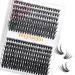 HxyGogo Lash Clusters DIY Eyelash Extenisons Natural Look Wispy Clusters Lashes 8-16MM D Curl Individual Lashes 280 pcs DIY at Home Wispy Fluffy Lash Extensions Reusable Individuals(30D-40D) Cluster 30D-40D
