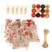 ORFOFE 24pcs Countdown Candy Bag Christmas Arrival Countdown Calendar Burlap Bag DIY Advent Calendar Linen
