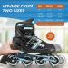 XinoSports Kids Adjustable LED Inline Skates - Black Youth Big Kid Large 5-8 - Indoor & Outdoor Roller Blades with Illuminating Wheels - Buy Online on SooperMarket.com