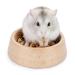 Niteangel Wooden Hamster Feeding Bowl - Small Animal Food Dish for Dwarf Syrian Hamsters Gerbils Mice Degus or Other Similar-Sized Small Pets (Hammy Pattern for Dwarf) Beige Hammy Pattern For Dwarf