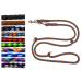 Dog lines large dogs up to 80 kg double linen jumbo 2.40m / 2.80m / 3.50m / 5m adjustable exercise line / guide very stable (2.80m 4-fold adjustable Hawaii (brown curry turkey)) 2.80m 4-fold hawaii (Braun-curry-T rkis)