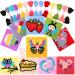Pllieay Kids 10-in-1 Cross Stitch Beginner Kit for Kids  Includes Instruction of 10 Different Patterns  10 Blank Plastic Canvas for Needlework  and 14 Colored Threads  Needlepoint Starter Sewing Set