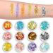 AOOWU Chunky Glitter 12 Colors 3D Nail Art Sequins - Festival & Holographic Cosmetic Glitter for Nail, Face, Body & DIY Art - Buy Online on SooperMarket.com