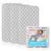 Waterproof Changing Pad Liners, 26" x 13" Hypoallergenic & Reusable Ultra Soft Changing Table Cover Liners, 3 Pack Portable Baby Diaper Change Mat - Gray