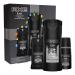 AXE Black Holiday Gift Set With Body Spray Antiperspirant & Deodorant Stick and Body Wash for Grooming 3 count