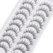 Outopen Manga Lashes 10 Pairs Pack - Japanese Anime & Korean Asian Style | Natural Look, Wispy Spiky, Short Fake Eyelashes with Clear Band - C-Clear Band Y6 | 8-13mm - Buy Online on SooperMarket.com