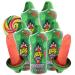 Spicy Watermelon Candy Mexican Lollipop Ring with Chili Powder Dip Hot and Sweet Fiesta Snacks 0.88 Ounces (Pack of 5) Swirl Sticker Included