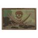 Multicam Calico Jack Skull Pirate Jolly Roger Morale Tactical ISAF Embroidery Touch Fastener Patch