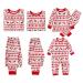 PATPAT Family Christmas Pjs Matching Sets Reindeer and Snowflake Patterned Sleepwear Xmas PJS Set for Couples and Kids Women XL Red/White