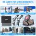 Sfee Ice Cleats - Anti-Slip Snow Grips Crampons for Shoes/Boots | Portable Traction for Walking, Climbing, Hiking, Fishing | Outdoor Running Gear with 2 Velcro Straps - Black (Large) - Buy Online on SooperMarket.com