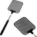 ECENCE Set of 2 Extendable Fly Swatters - Telescopic 26 cm to 72 cm Long Black - Perfect for International Shipping - Buy Online on SooperMarket.com
