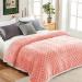 inhand Sherpa Throw Blanket Queen Size 90 x90 (Pink) Warm Soft Sherpa Fleece Blankets and Throws Cozy Fluffy Reversible Flannel Fleece Blanket for Couch Sofa Bed Lap Plush Fuzzy Brushed Blanket Pink 90 x 90