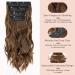 4PCS Curly Clip in Hair Extensions 22 Inches Synthetic Hair Pieces - Chocolate Brown to Sandy Brown - Full Head Wavy Hair for Women - Buy Online on SooperMarket.com