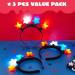 JOYIN 3 Pcs Patriotic LED Headbands - Light Up American Flag Star Headband for 4th of July - Red Blue White Accessories for Women Men - Buy Online on SooperMarket.com