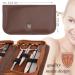 3 Swords Germany - brand quality 8 piece manicure pedicure grooming kit set for professional finger & toe nail care scissors clipper fashion leather case in gift box Made by 3 Swords (6660) BROWN - SYNTHETIC LEATHER - Buy Online on SooperMarket.com
