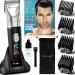 OVLUX Advanced Hair Clipper Kit - Versatile Corded/Cordless Use Ergonomic with LED Display Sharp Stainless Steel Blades Perfect for Men s Hair & Beard Styling includes 4 Guide Combs & Accessories Silver