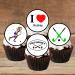 PRECUT Hockey Cupcake Toppers Field Hockey Theme Edible Mini Cake Decorations - Edible Hockey Party Decorations Hockey Cake Topper Field Hockey Edible Cupcake Toppers (48) - Buy Online on SooperMarket.com